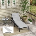 thumbnail image 2 of Outsunny Coussin pour Fauteuil de Jardin avec Attaches au Dos, Gris Pâle, 2 of 10