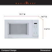 Magic Chef 0.9 cu ft Countertop Microwave Ovens in White