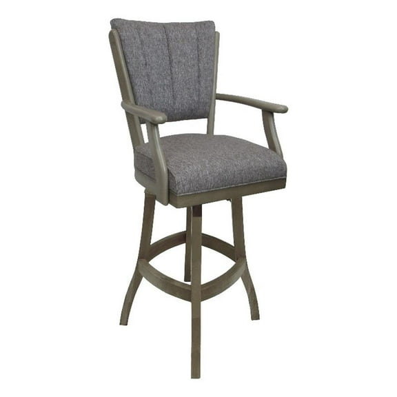 Classic Counter 26" Solid Wood Swivel Bar Stool - Mojave Gray on New Gray Wood