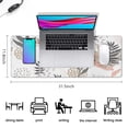 thumbnail image 5 of Seamless Gameplay with Large Gaming Mouse Pad - Abstract Art Design, Waterproof, Non-Slip - Ideal for Office Laptop - Modern Boho Leaves Pattern - Extended Desk Mousepad - 31.5 X 11.8 Inch, 5 of 7