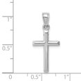 thumbnail image 4 of 14k White Gold Petite Cross Pendant Necklace on an 20 in. chain, 4 of 4