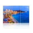 thumbnail image 1 of TISHIRON 3PCS Framed Canvas Wall Art Set,42"x28" Hawaii Landscape Canvas Art Decor, 1 of 7