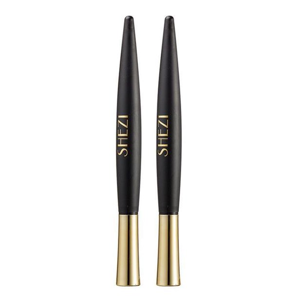 Shezi Ruijia-Lápiz Delineador de ojos líquido negro, resistente al agua, maquillaje de larga duración, suave, secado rápido, dorado, Cosméticos de diosa (2pcs