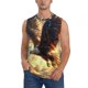 thumbnail image 1 of Fotbe Golden Sky Bald Eagle Men's Camiseta sin Mangas Estampada para Hombres, Playera Casual para Gimnasio, Entrenamiento, Playa-XX-Large, 1 of 7