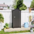 thumbnail image 6 of SUREGO Waterproof Metal Storage Shed Outdoor Lockable Cabinet, Galvanized Steel Garden Tool Locker for Backyard, Campground, Easy Assembly, Black, 6 of 9