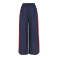 thumbnail image 4 of Women's Straight Leg Palazzo Pants Elastic Waist Casual Strechy Trousers 2026 with Drawstring, 4 of 7