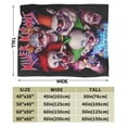 thumbnail image 4 of Ultra-Soft Micro Fleece Blanket Horror Killer Klowns From Outer Space Super Soft Plush Blanket For Winter Bedding Bed Couch Sofa For All Seasons 80"X60", 4 of 8