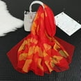 thumbnail image 4 of Clearance! Yigetop Women's Scarves & Wraps Women's Summer Sunscreen Soft Sand Silk Scarf Long Shawl Autumn Scarf Beach Scarf Watermelon Red, One Size, 4 of 4