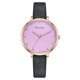 thumbnail image 1 of Reloj de pulsera analógico de cuarzo con correa de cuero PU informal para mujer simple de moda (púrpura), 1 of 1
