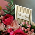 thumbnail image 3 of 3drose, Lovely Golden Stripes with White Linen Look Thank You Sentiment, 12 Greeting Cards with Envelopes, 3 of 7