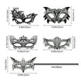 thumbnail image 2 of 5pcs Black Lace Eye Masks for Women, TSV Lace Eye Cover for Venetian Cosplay Masquerades Party, 2 of 6