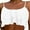 White, variant on XEGLSBU Womens Swimsuits Tankini Plus Size Women's Fashion Solid Color Crop Double Swimsuit Top 1 White Size S