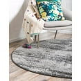 thumbnail image 7 of Unique Loom Round Solid Print Modern Area Rugs, Dark Gray, 7 of 7