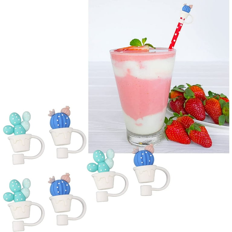 1PCS Mexican Style fast food fil straw toppers Silicone mexican