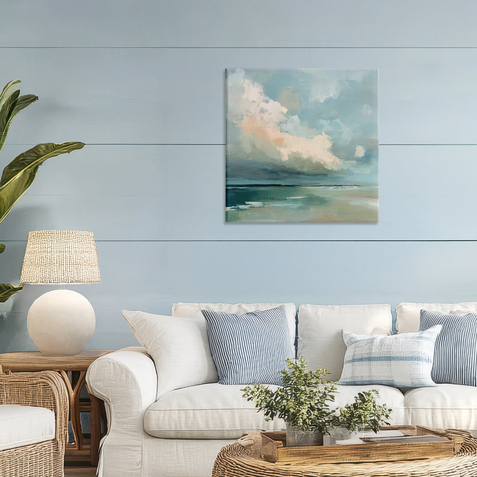Stupell Industries Stormy Beach with Overhead Clouds Canvas Wall Art, design by Kim Curinga