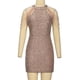 thumbnail image 3 of Vestido Halter Vestido ajustado para mujer Cuello redondo Color sólido Cremallera Traje de cóctel (Caqui S) Kuymtek para Mujer Caqui T S, 3 of 7
