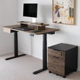 thumbnail image 6 of Desky Minimal Filing Cabinet - Black / Dark Walnut Rubberwood, 6 of 10