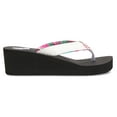 thumbnail image 2 of Floopi Womens High Heel Thong Flip Flop Wedge Sandals w/ Comfort Yoga Mat Footbed, 2 of 5