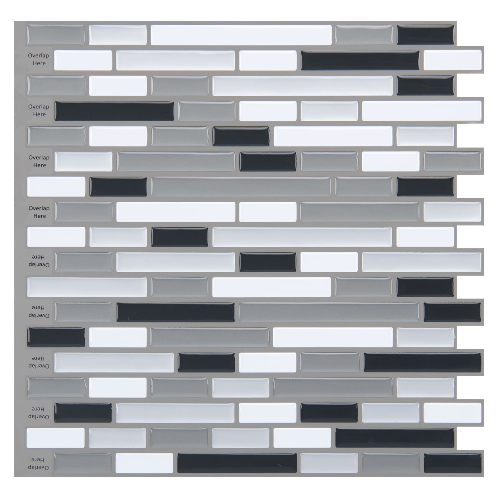 AMERICAN MADE-CMP Peel and Stick Decorative Backsplash Tiles TAUPE METALLIC SQ 