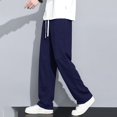 thumbnail image 1 of Warm and Comfortable Men's Korean Style Waffle Track Pants for All Seasons, 1 of 10
