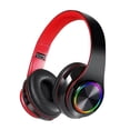 thumbnail image 1 of B39 LED Bluetooth V5.0 Auriculares deportivos Auriculares subwoofer Auriculares estéreo inalámbricos con tarjeta de soporte, Negro Rojo Inevent EL1958-01B, 1 of 7