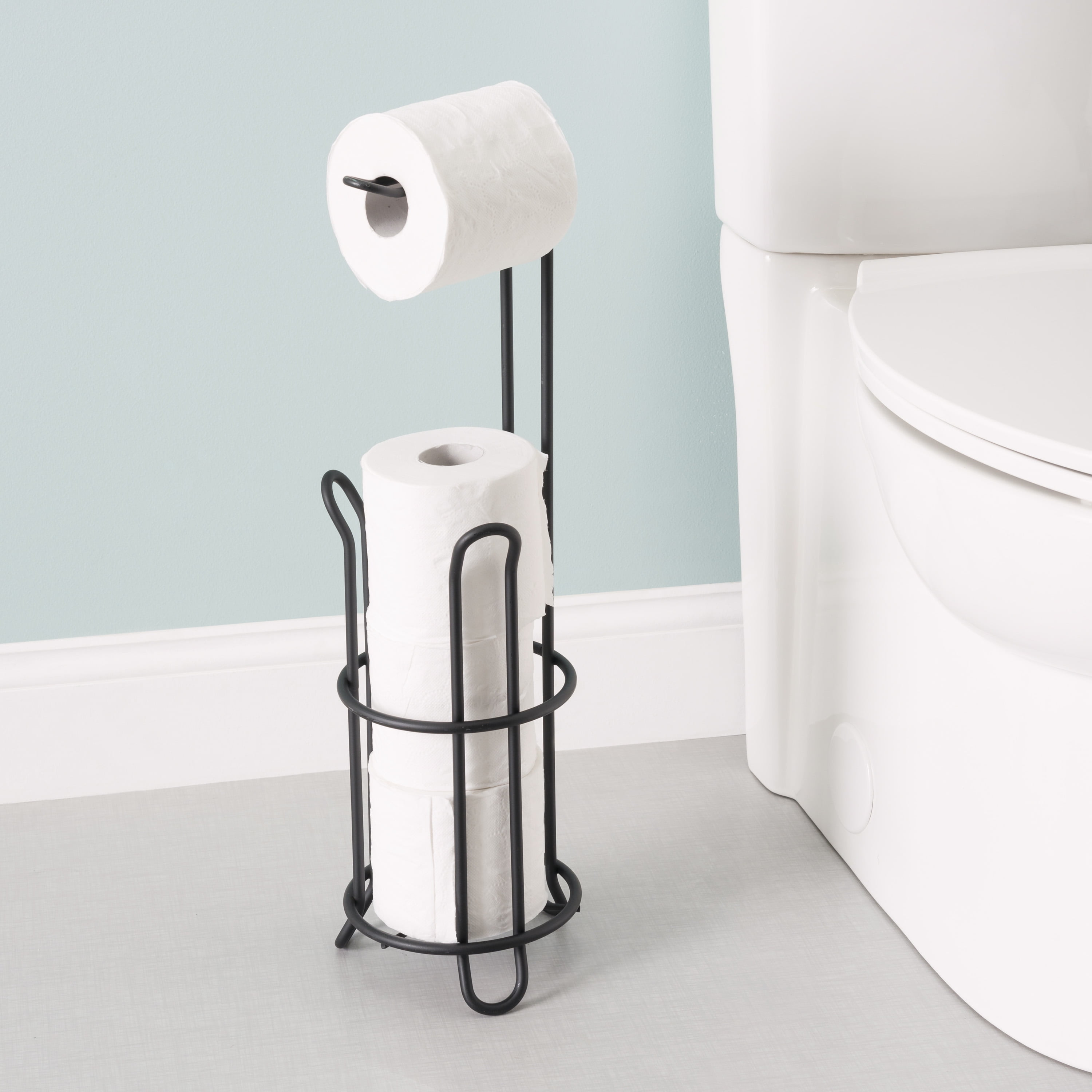 Home Basics Heavy Duty Free-Standing Dispensing Toilet Paper