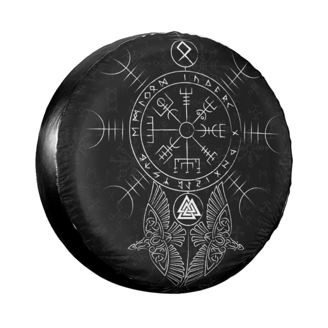 Compass Logo Spare Tire Cover for Pajero Custom l Camper Waterproof Dust-Proof Car Wheel Covers 14-17hh