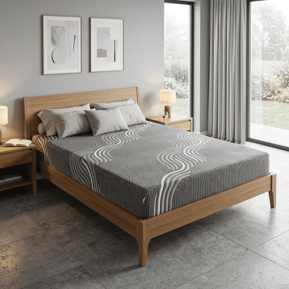 Colchón Matrimonial en Caja de Memory Foam Semi Firme 21 cm de Grueso Modelo Slim Gray COLCHONES MONAL CONFORT