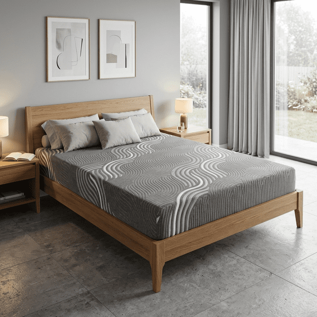 Colchón Matrimonial en Caja de Memory Foam Semi Firme 21 cm de Grueso Modelo Slim Gray COLCHONES MONAL CONFORT