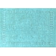 thumbnail image 1 of Ahgly Company Indoor Rectangle Oriental Light Blue Industrial Area Rugs, 2' x 4', 1 of 4