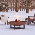 thumbnail image 4 of Real Flame La Porte 37" Round Wood Burning Steel Fire Pit in Rust Brown, 4 of 11