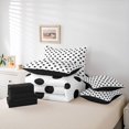 thumbnail image 6 of Homewish Teens Female Men Polka Dots Bedding Comforter Set 7 Pieces,Black White Full Bedding Set Lightweight,Minimalist Vintage Geometric Circle Fitted Sheet Flat Sheet,Super Cozy Room Decor, 6 of 8
