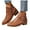 a-Brown, variant on Women's Ankle Boots Low Chunky Heel Buckle Short Booties Comfortable Fall Winter Dress Shoes for Women
