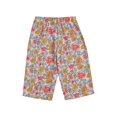 thumbnail image 2 of Seyurigaoka Kids Summer Outfits Solid Color Boat Neck T-Shirt + Floral Pants, 2 of 8