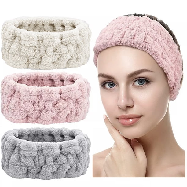 bandas de lavado de cara para maquillaje y yoga, deportes, ducha, cara, spa, diadema elástica para niñas y mujeres