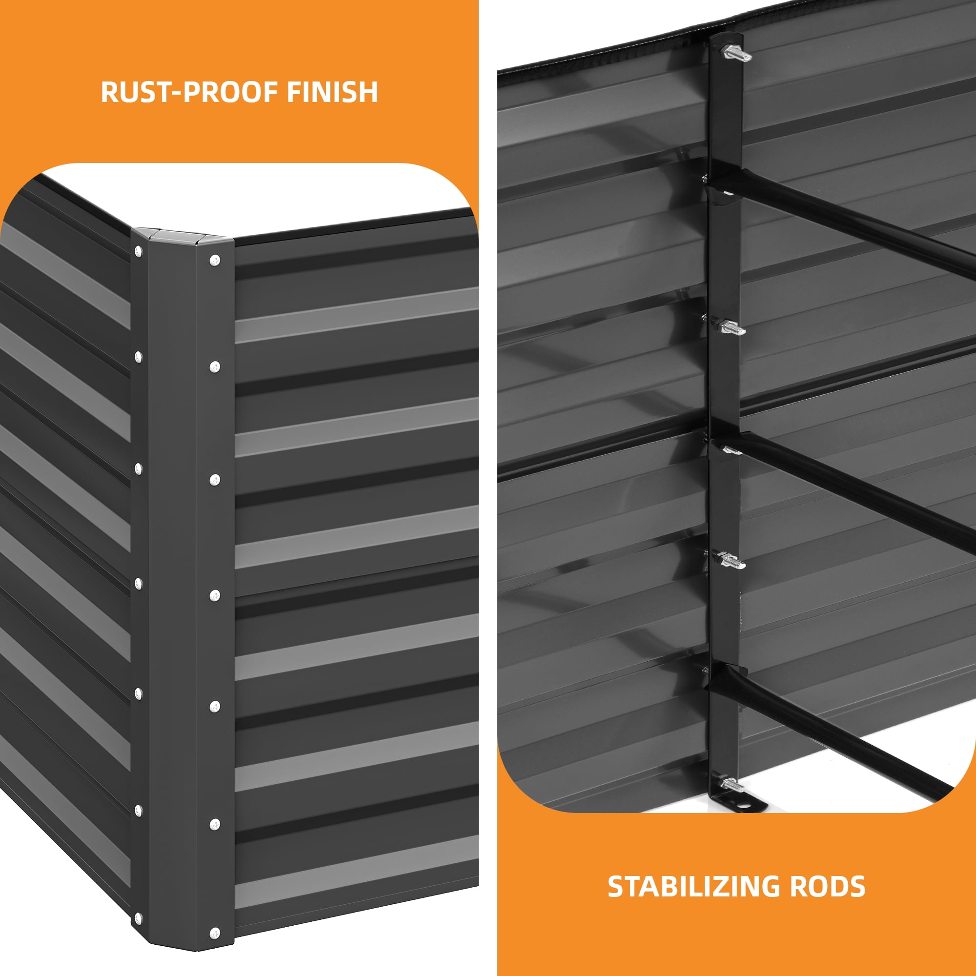 Uforic 8ftx4ftx2ft Large Raised Garden Bed Kit