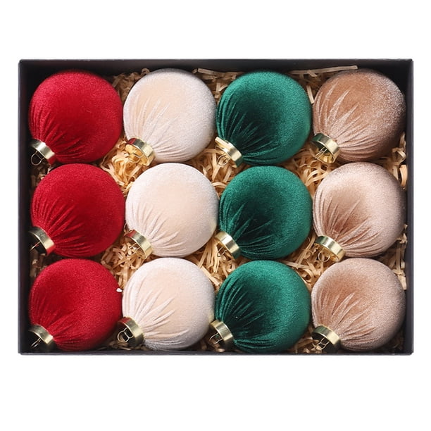 Adorno Navideño de Bola, Diseño Irresponsable, Ligero y Seguro, Ideal para Árboles y Coronas, Decoración Navideña Versátil, Bodas y Fiestas, Juego de 12 Piezas