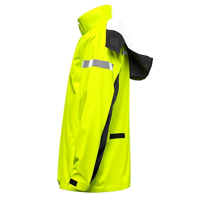 Combinaison de Pluie pour Hommes Moto Extérieur Réfléchissante Résistante à l'Eau Veste et Pantalon de Pluie pour Vélo Vélo Camping Randonnée