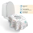 thumbnail image 4 of Scheam 20 Pcs Individually Wrapped Toilet Seat Covers for Toddlers and Adults,Extra Large Dinosaur Paper Potty Training Liners for Kids, Portablewith Non-Slip Adhesives, Potty Shield,Unisex, 4 of 7