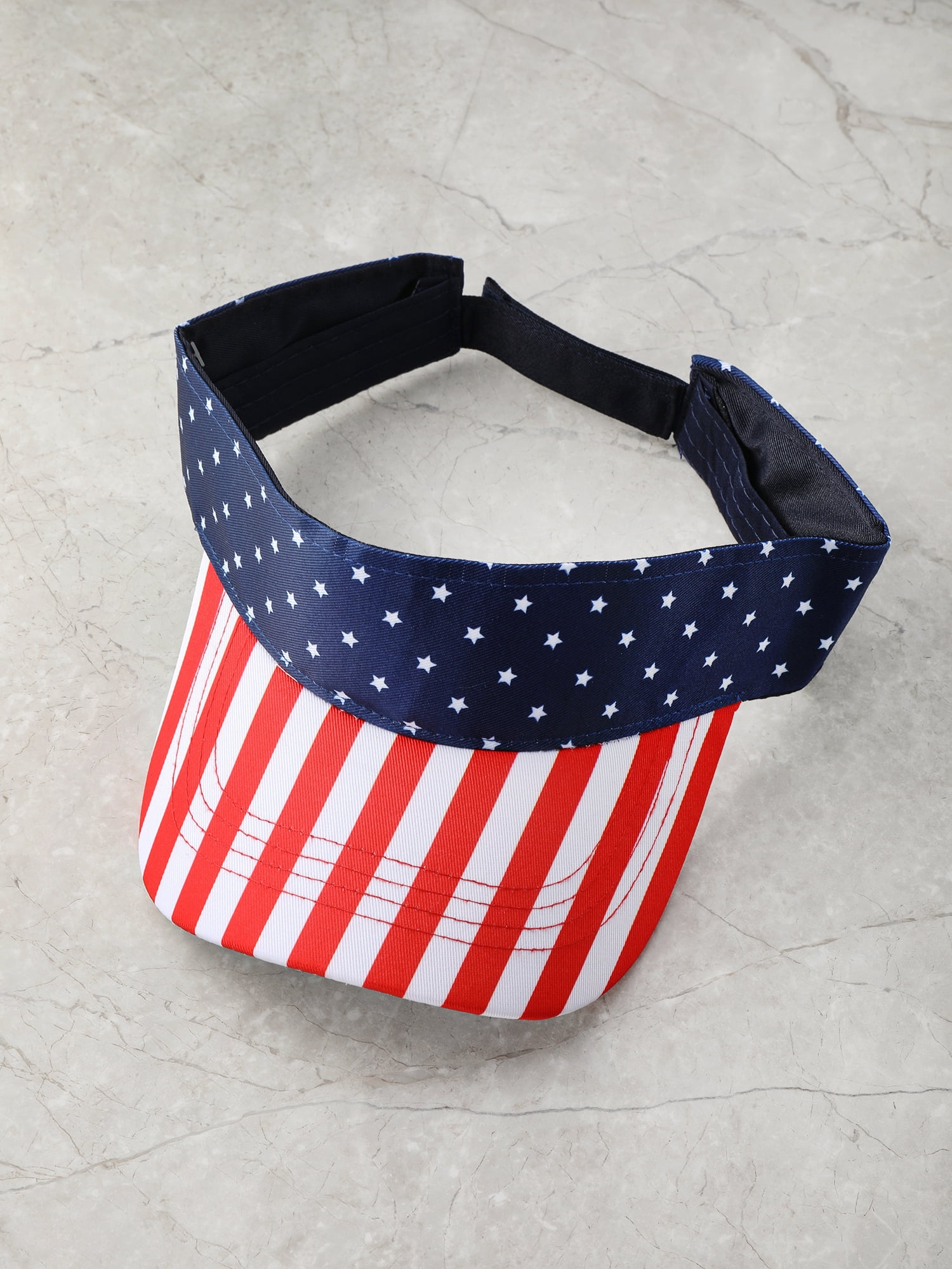 Way to Celebrate Americana Adjustable Stars and Stripes Visor, 1 Piece