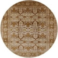 thumbnail image 1 of Ahgly Company Machine Washable Indoor Round Industrial Modern Mahogany Brown Area Rugs, 8' Round, 1 of 7