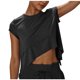 thumbnail image 3 of Sudadera con cremallera para mujer,Blusa informal de manga corta para mujer, cuello redondo, poliéster, largo regular, ideal para uso en casa y oficina, sopatenor, 3 of 9