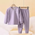 thumbnail image 6 of FSYBOA Girls Outfit Set Size 7, Casual 2 Piece Crew Neck Comfortable Tops and Pants Purple, 6 of 7