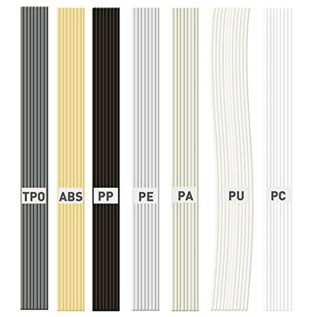 56PCS Plastic Welding Rods, 7 Types ABS PP PU PE PA PC TPO 13 Inch Plastic Welder Rod for Car Bumper Kayak
