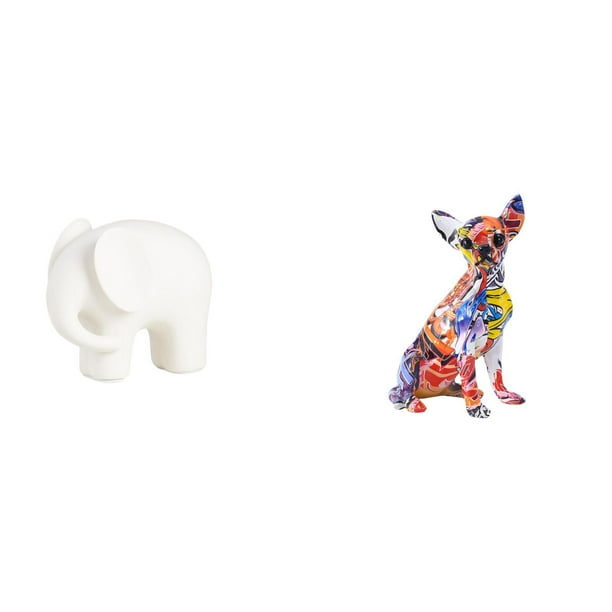 Figura de elefante,Figura decorativa de elefante estilo Feng Shui para el hogar,Figura coleccionable decorativa de animal,Figura decorativa,Estatua de perro coleccionable,decoración artesanal