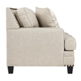thumbnail image 3 of Nailhead Trim Fabric Upholstered Loveseat with Track Arms, Beige, 3 of 5