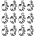 thumbnail image 1 of HWZWT Inch Adjustable Worm Drive Hose Clamp Size 1/2 to 3/4 for Fuel Injection Lines Car Radiators, 1 of 5
