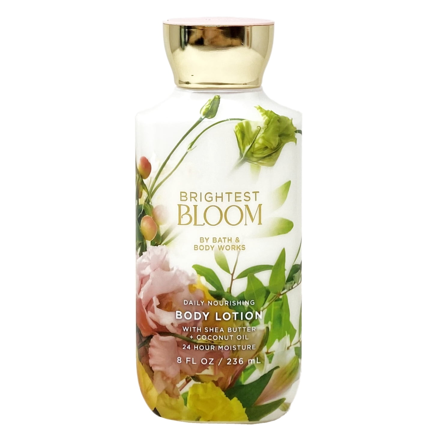 Bath & Body Works Brightest Bloom Moisturizing Body Wash and Body Lotion Duo Set with a Himalayan Salts Springs Bar Soap - Full Size