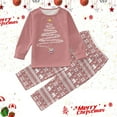 thumbnail image 2 of Shadoumai Matching Family Christmas Pajamas For Couples, Xmas Tree Print Tops Long Sleeve Holiday Sleepwear Sets For Mom Dad Fall Clothes, 2 of 6