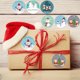 thumbnail image 4 of Etiquetas adhesivas navideñas, 500 Uds., muñecos de nieve de invierno, pegatinas navideñas autoadhesivas redondas, pegatinas envolventes, 4 of 5